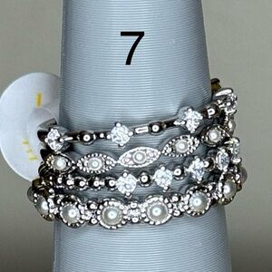 Bomb Party Delicates Pearl Diamond CZ on Rhodium